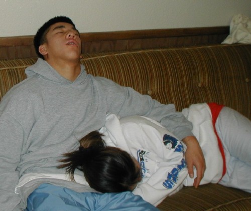 Donny and Eunice sleeping