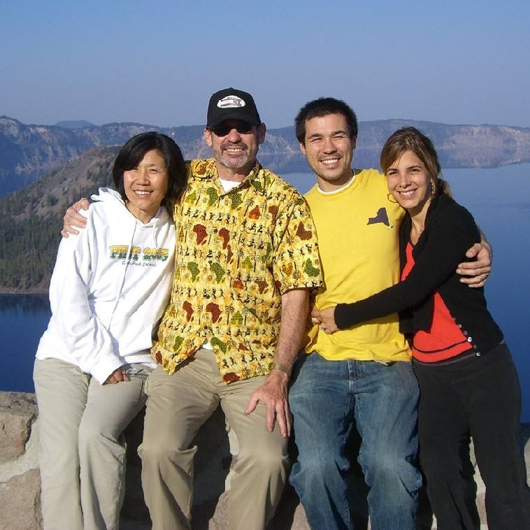 Kim, Chris, Simon & Dilia at Crater Lake in 2006