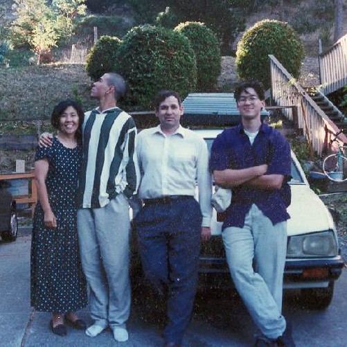 Family in front of 306 Ashton Lane in Mill Valley / 1996
