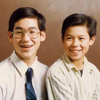 Studio picture of Zachary and Simon in 1990