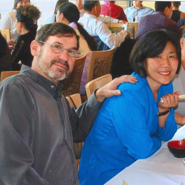 Chris & Kim at restaurant in SF ~ 2006