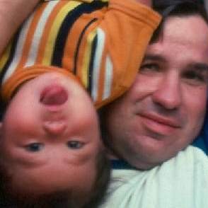 Chris holding Simon in 1978