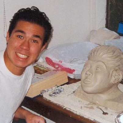 Simon with ceramics in 1995