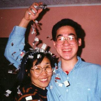 Zach & Kim on New Year's Day in 1993